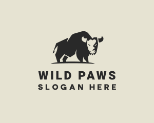 Mammal - Wild Native Buffalo logo design