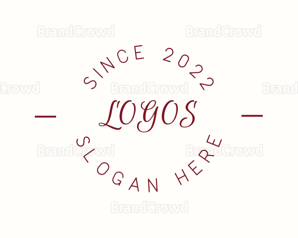 Minimalist Chic Cursive Logo