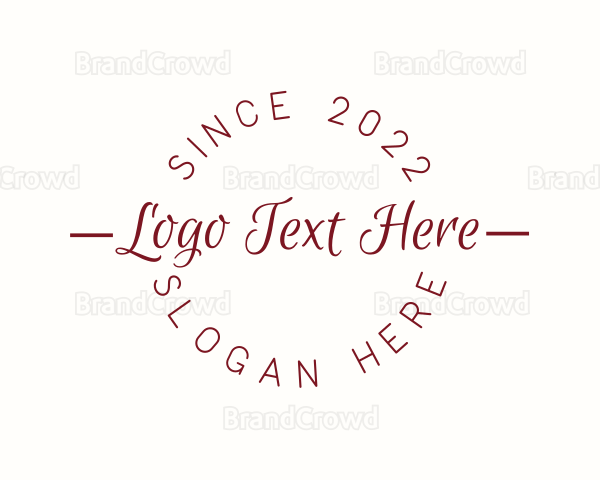 Minimalist Chic Cursive Logo