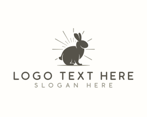 Easter - Bunny Rabbit Silhouette logo design