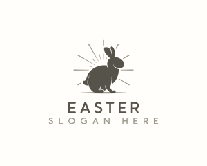 Bunny Rabbit Silhouette logo design