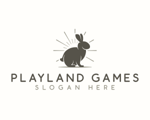 Baby Rabbit - Bunny Rabbit Silhouette logo design