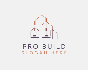 Gradient Building Sweeper logo design