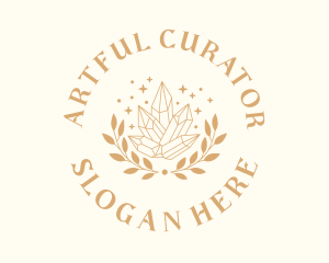 Luxury Crystal Wreath logo design