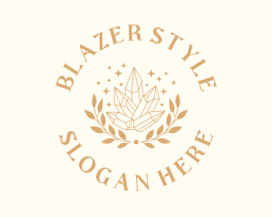 Luxury Crystal Wreath logo design