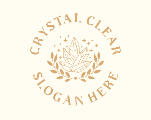 Crystal - Luxury Crystal Wreath logo design