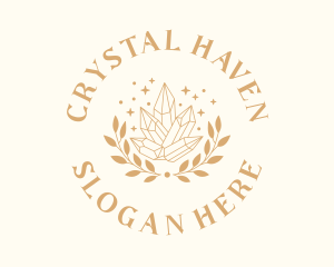 Luxury Crystal Wreath logo design