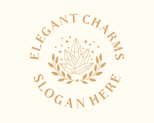 Luxury Crystal Wreath logo design