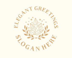 Luxury Crystal Wreath logo design