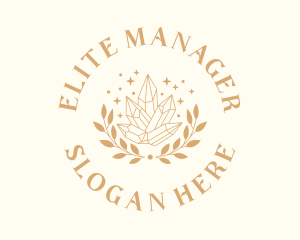 Luxury Crystal Wreath logo design