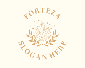 Luxury Crystal Wreath logo design