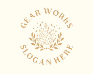 Luxury Crystal Wreath logo design