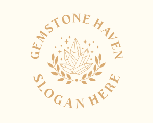 Luxury Crystal Wreath logo design