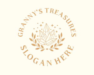 Luxury Crystal Wreath logo design