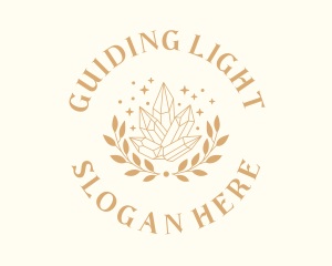 Luxury Crystal Wreath logo design