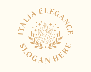 Luxury Crystal Wreath logo design