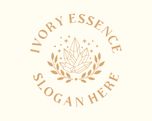 Ivory - Luxury Crystal Wreath logo design