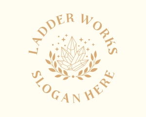 Luxury Crystal Wreath logo design