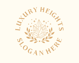 Luxury Crystal Wreath logo design