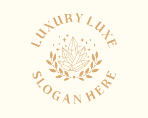 Luxury Crystal Wreath logo design