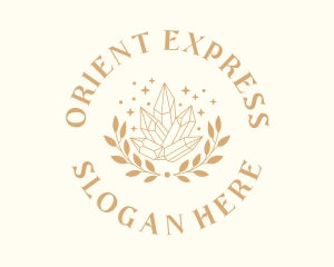 Luxury Crystal Wreath logo design