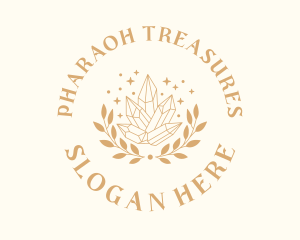 Luxury Crystal Wreath logo design