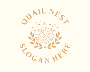 Luxury Crystal Wreath logo design