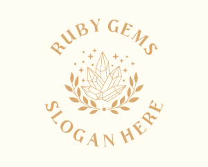 Ruby - Luxury Crystal Wreath logo design