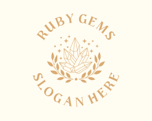 Luxury Crystal Wreath logo design