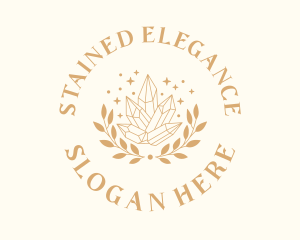 Luxury Crystal Wreath logo design