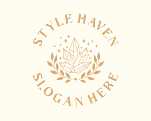 Luxury Crystal Wreath logo design