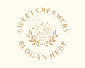 Luxury Crystal Wreath logo design