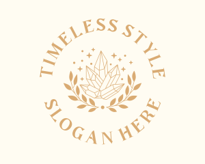 Luxury Crystal Wreath logo design