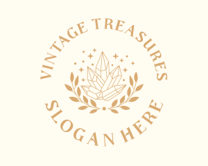 Luxury Crystal Wreath logo design