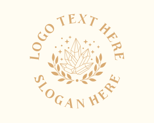 Luxury Crystal Wreath Logo