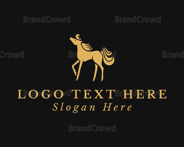 Golden Equine Horse Logo