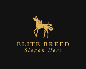 Golden Equine Horse logo design