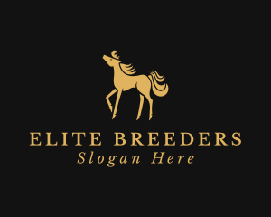 Golden Equine Horse logo design