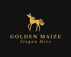 Golden Equine Horse logo design