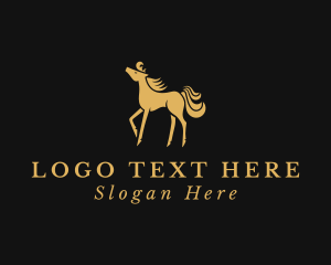 Golden Equine Horse Logo