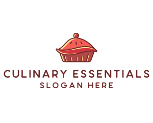 Cherry Pie Dessert logo design