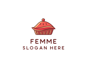 Cherry Pie Dessert logo design