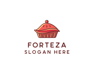 Cherry Pie Dessert logo design