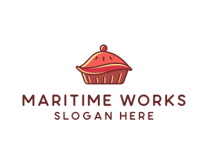 Cherry Pie Dessert logo design