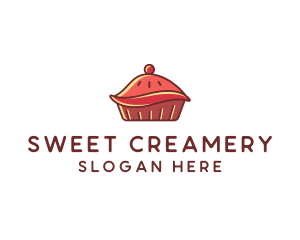 Cherry Pie Dessert logo design