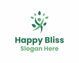 Happy Human Leaf logo design