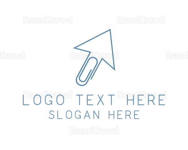 Paper Clip Cursor Logo