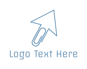 Cursor - Paper Clip Cursor logo design