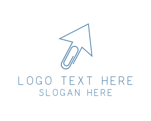 Pointer - Paper Clip Cursor logo design