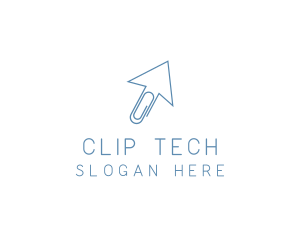 Paper Clip Cursor logo design